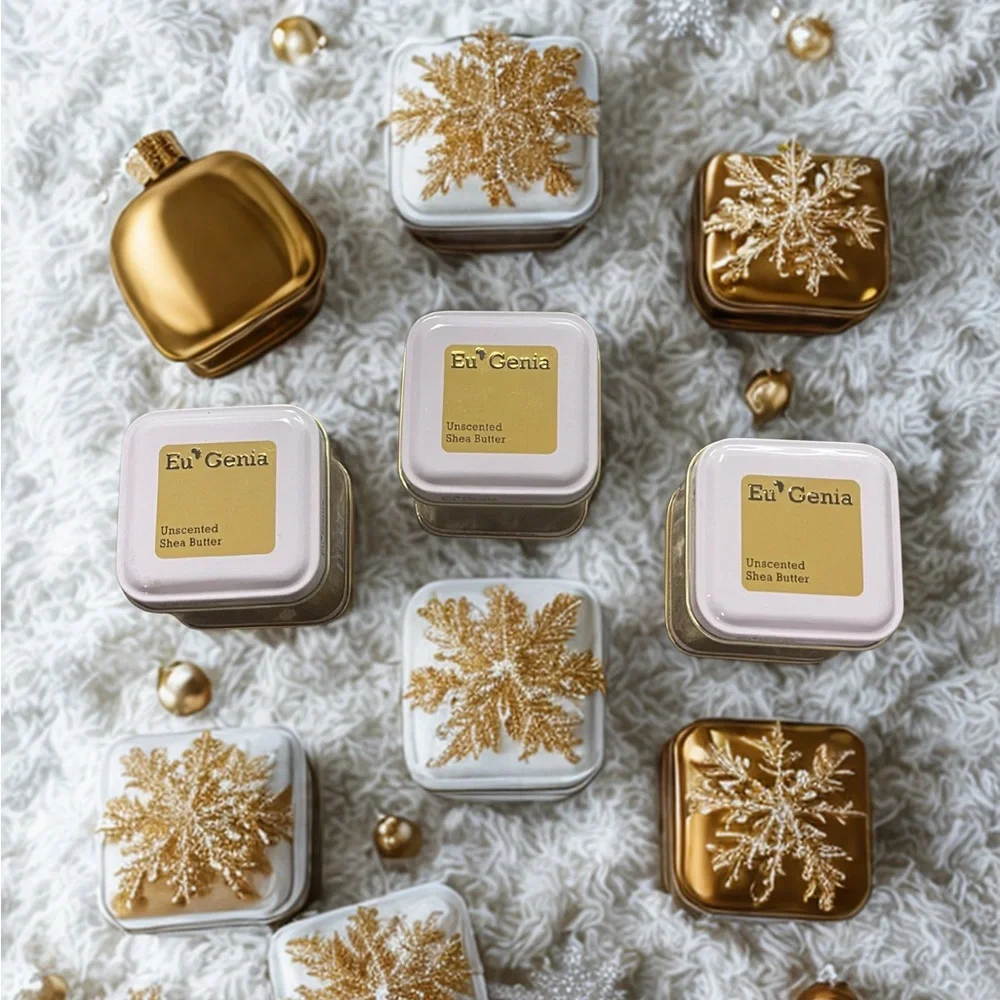 🎁 Eu’Genia Pure Unscented Shea Butter – Holiday Trio Gift Set (3 × 2 oz) - Picture 3 of 9